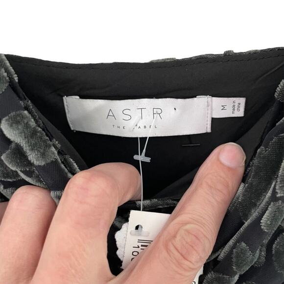 ASTR the Label Gabi Dress Dark Slate Leopard Size Medium NWT - Picture 6 of 7